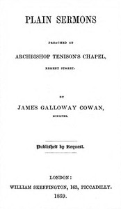 Cover of Plain Sermons, Preached at Archbishop Tenison's Chapel, Regent Street