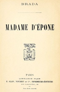 Cover of Madame d'Épone