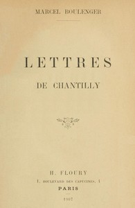 Cover of Lettres de Chantilly