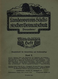 Cover of Landesverein Sächsischer Heimatschutz — Mitteilungen Band X, Heft 10-12 : $b Monatsschrift für Heimatschutz und Denkmalpflege