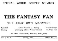 Cover of The Fantasy Fan, Volume 2, Number 5, January 1935 The Fan's Own Magazine