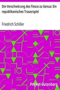 Cover of Die Verschwörung des Fiesco zu Genua: Ein republikanisches Trauerspiel