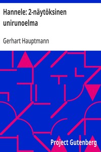 Cover of Hannele: 2-näytöksinen unirunoelma