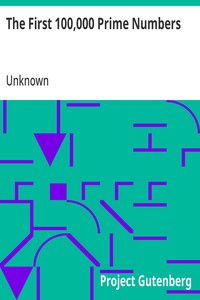 Cover of The First 100,000 Prime Numbers