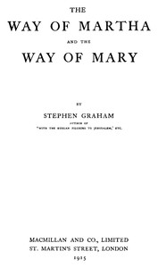 Cover of The Way of Martha and the Way of Mary