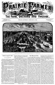 Cover of Prairie Farmer, Vol. 56: No. 5, February 2, 1884. A Weekly Journal for the Farm, Orchard and Fireside