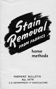 Cover of Stain removal from fabrics : $b home methods