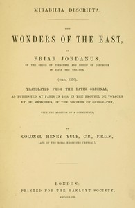 Cover of Mirabilia descripta: The wonders of the East