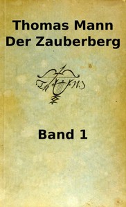 Cover of Der Zauberberg. Erster Band
