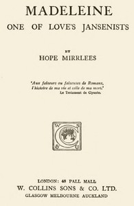 Cover of Madeleine: One of Love's Jansenists
