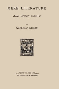 Cover of Mere literature, and other essays
