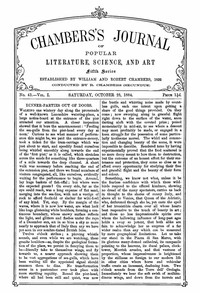 Cover of Chambers's Journal of Popular Literature, Science, and Art, Fifth Series, No. 43, Vol. I, October 25, 1884