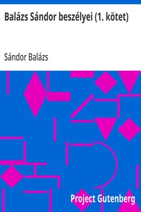 Cover of Balázs Sándor beszélyei (1. kötet)