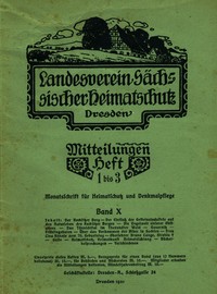 Cover of Landesverein Sächsischer Heimatschutz — Mitteilungen Band X, Heft 1-3 : $b Monatsschrift für Heimatschutz und Denkmalpflege