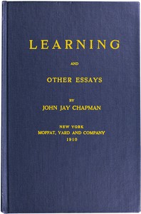 Cover of Learning and Other Essays