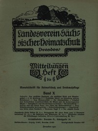 Cover of Landesverein Sächsischer Heimatschutz — Mitteilungen Band X, Heft 4-6 : $b Monatsschrift für Heimatschutz und Denkmalpflege