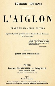 Cover of L'Aiglon: Drame en six actes, en vers