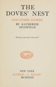Cover of The Doves' Nest, and Other Stories