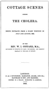 Cover of Cottage scenes during the cholera : $b being extracts from a diary written in July and August, 1832