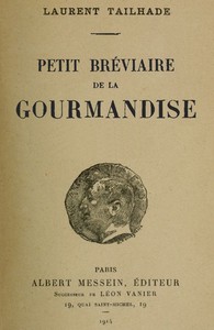 Cover of Petit bréviaire de la Gourmandise