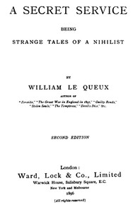 Cover of A Secret Service: Being Strange Tales of a Nihilist