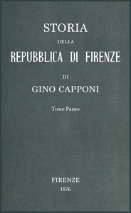 Cover of Storia della Repubblica di Firenze v. 1/3