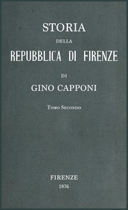 Cover of Storia della Repubblica di Firenze v. 2/3