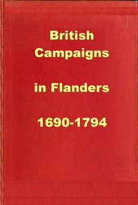 Cover of British Campaigns in Flanders 1690-1794 Being Extracts from "A History of the British Army"
