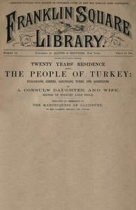 Cover of Twenty Years' Residence among the People of Turkey: Bulgarians, Greeks, Albanians, Turks, and Armenians