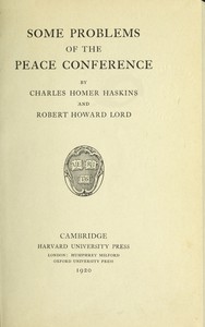 Cover of Some Problems of the Peace Conference