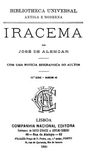 Cover of Iracema com uma noticia biographica do auctor