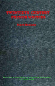 Cover of Twentieth Century French Writers: Reviews and Reminiscences