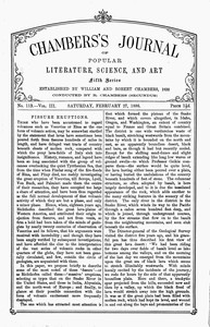 Cover of Chambers's Journal of Popular Literature, Science, and Art, Fifth Series, No. 113, Vol. III, February 27, 1886