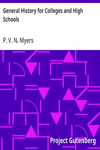 Cover of General History for Colleges and High Schools