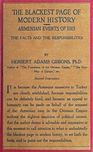 Cover of The blackest page in modern history: Events in Armenia in 1915 the facts and the responsibilities