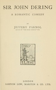 Cover of Sir John Dering: A romantic comedy