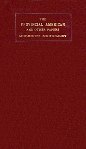 Cover of The provincial American and other papers