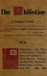 Cover of The Philistine : $b a periodical of protest (Vol. I, No. 1, June 1895)