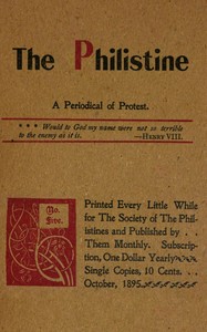 Cover of The Philistine : $b a periodical of protest (Vol. I, No. 5, October 1895)