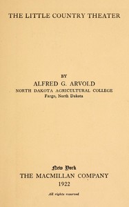 Cover of The little country theater