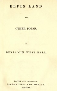 Cover of Elfin land: and other poems