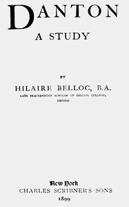 Cover of Danton: A study