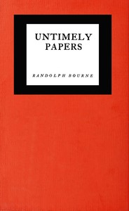 Cover of Untimely papers