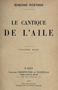 Cover of Le Cantique de l'Aile