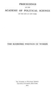 Cover of The economic position of women