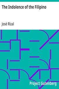 Cover of The Indolence of the Filipino
