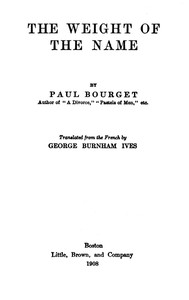 Cover of The weight of the name