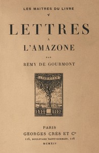 Cover of Lettres à l'Amazone