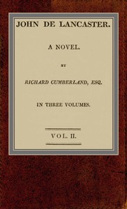 Cover of John de Lancaster: a novel; vol. II.