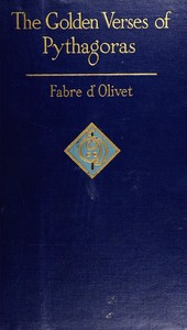 Cover of The golden verses of Pythagoras